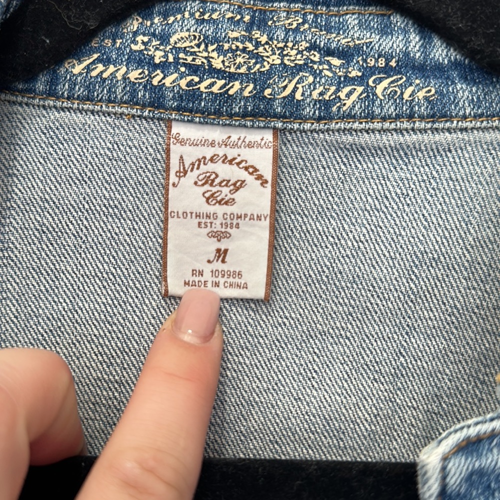 American Rag Cropped Denim Jacket - Picture 2 of 5